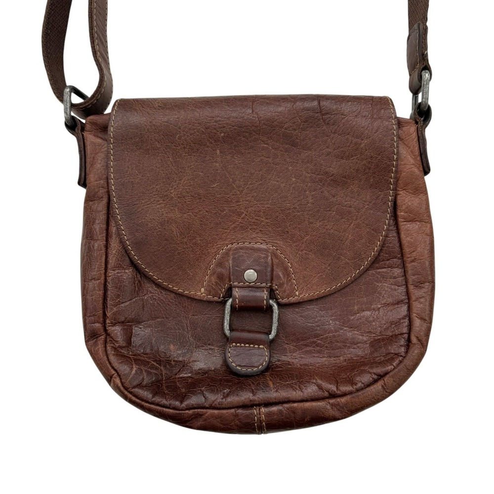JACK GEORGES Brown Leather Handbag Mini - 9" x 9.25"